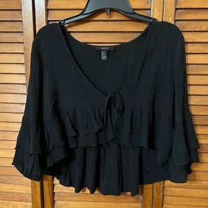 Forever 21 Ruffled Crop Tie Top